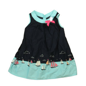 Polkatots Girls Navy Sailboats Dress size: 24 Months